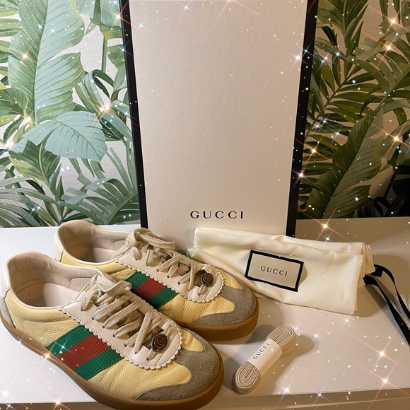 COPY - Gucci Webbing Sneakers *worn twice *with box, dust bag and extra laces! - Picture 1 of 7